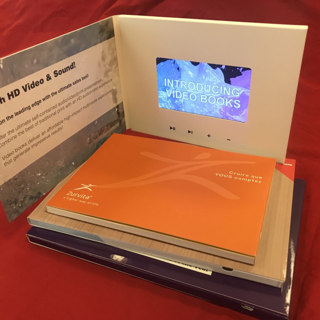 Soft cover video brochures Soft cover video brochures
